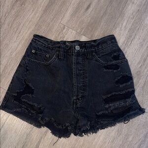 Abercrombie & Fitch Black Denim Shorts
